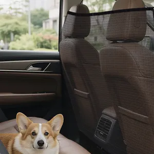 UV-Resistant Car Back Seat Divider Net 600D Polyester 5-Layer Construction 1.5mm Thick Steel Rods for SUV thumbnail-4