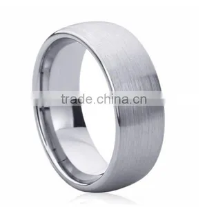 8MM Cobalt Tungsten Hybrid Comfort Fit Wedding Band Ring Brushed Center Domed Classy Ring thumbnail-1