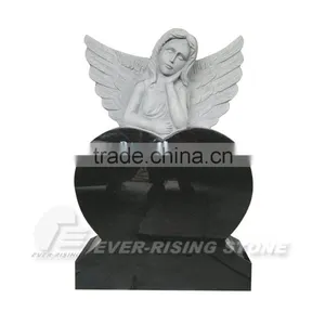 Black Granite Angel Headstones thumbnail-4