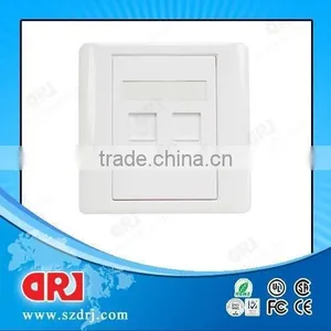 Cat6 Double Ports With Shutter Faceplate thumbnail-1