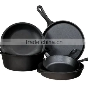 Cast Iron Cookware Pans and Pots Set thumbnail-1