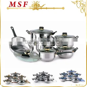 MSF-3020-Green Wholesale Cheap Prices for the 12pcs Stailess Steel Cookware Set Capsulated Bottom Not Used on Induction Cooker thumbnail-2