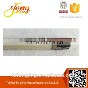 China Hot Sale High Quality Round Shape Solid Violin Bow With Ebony Frog thumbnail-1
