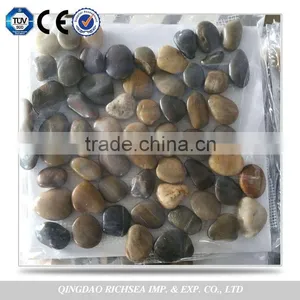 For Landscaping Garden, Good Quality Mix Colour Tumbled / Polished Pebbles Stone thumbnail-5