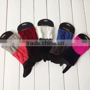 Trendy 2015 Winter Women Hand Knitted Boot Cuffs Cable Knit Leg Warmers thumbnail-2