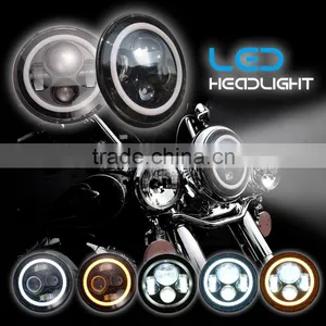 WEIKEN 7 Inch Led Headlight/Round Harley Led Headlight/Motorcycle Headlights thumbnail-6