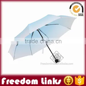 21 Inch Sky Blue 3 Fold Umbrella thumbnail-1