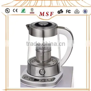 360 Degree Rotation Glass Tea Kettle With S/S Tea Filter thumbnail-1