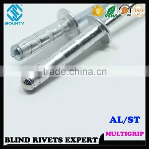 HIGH QUALITY FACTORY DOME HEAD ALU/ST MULTI GRIP BLIND POP RIVETS thumbnail-5