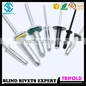 HIGH QUALITY FACTORY LARGE FLANGE HEAD TRI-FOLD BLIND RIVETS FOR GLASS CURTAIN WALL thumbnail-6