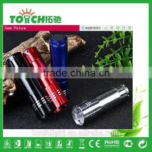 Mini 9 LED Flashlight 4 Colors Torch Flashlight for AAA Battery Mini Pocket Torch Portable Flash Torch Lamps Quality Choice thumbnail-3