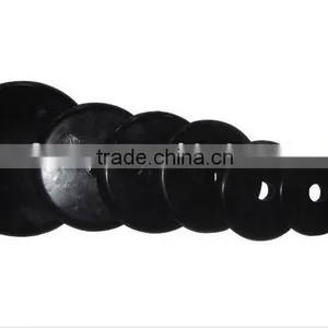 Black Paint Plates Weight Lifting Rubber Barbell Plate thumbnail-1