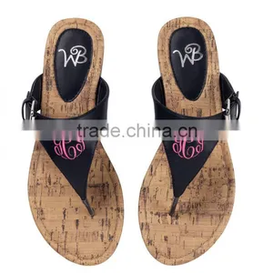 Monogram Sandals,Black Initial Sandals,Personalized Sandals,Women's Sandals,Monogrammed Sandals,Women's Shoes thumbnail-1