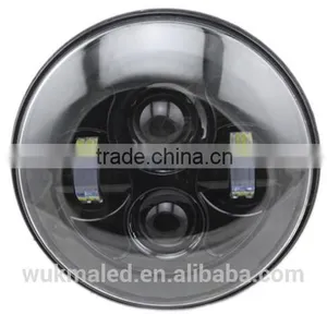 7" LED Projector Head Light Black for Harley Davidson 2012-2013 FLD / 1994-2013 Touring & Softail Models thumbnail-2