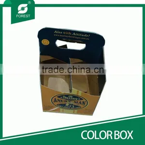BEVERAGE INDUSTRY HIGH QUALITY KRAFT PAPER COLOR BOXES FOR 4 PACKING BOTTLE JUICE thumbnail-5