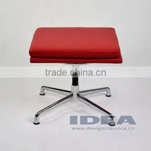 Replica Charles Management Easy Chair With Ottoman - Red Genuine Leather thumbnail-5