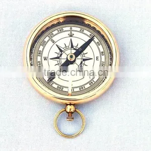 Stylish Solid Brass Compass - Beveled Lensatic Compass w/ Rosewood Box 13409 thumbnail-4