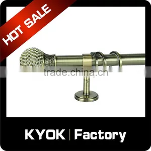 KYOK 2016 New Double Curtain Rods & Double Curtain Rods Accessories , Metal Curved Curtain Rods Wholesale thumbnail-6