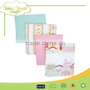 MS-25 Printed Organic 47x47 Muslin Swaddle Swaddling Blankets 4 Pack Supplier's Choice thumbnail-3