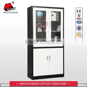 High Glass Office Steel Storage Cabinet Office/kitchen/living Cupboard Furniture thumbnail-1