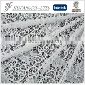 White Lace Knee Length Dress Made by Nylon Fabric Price of Guipure Lace thumbnail-1