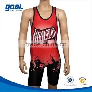2015 New Custom Professional Vintage Wrestling Singlets for Men thumbnail-1