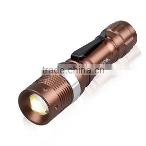 Clip Gold Color Torch LED Flashlight High Quality Pocket Mini LED Torch Flashlight thumbnail-5