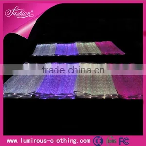 LED Lighting Fiber Optical Luminous Fabric Cloth Wholesale Pure Silk Crepe Fabric thumbnail-2