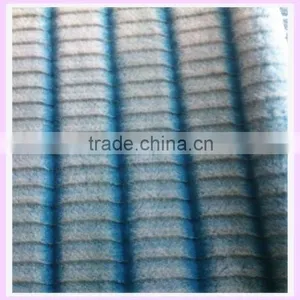 12mm Polyester & Acrylic Velboa Supersoft Fake Fur Stripe Fabric Tip Print Discharge Raw Material for Mattress China thumbnail-1