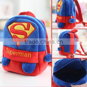 25*19cm(S)/35*28cm(L) Lovely Customzied Green Big-eye Monster Plush Animal Cartoon Backpack for Children thumbnail-3