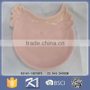 Wholesale Ceramic Plate Cheap Porcelain Chicken Shape Plates for Dinner thumbnail-3