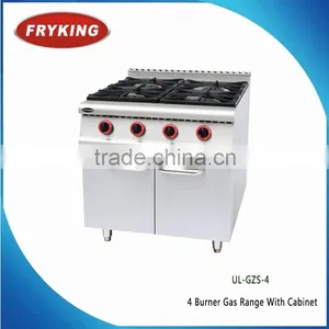 4 Burner Gas Range With Cabinet for Hotel and Restaurant thumbnail-1