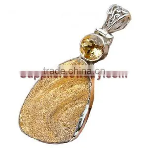 A1040 Sterling Silver Pendants Gold Pendant thumbnail-5