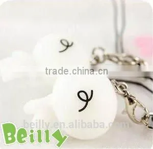 Lovely 3D Carton Embossed Logo Design Plastic Silicone Keychain thumbnail-1