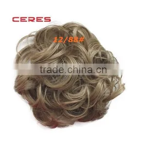 Synthetic Clip on Messy Hair Bun Extension Chignon Hair Piece Wig thumbnail-4