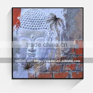 Wall Art Decor Buddha Face Oil Painting on Canvas SHU164 thumbnail-1
