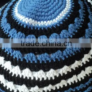 Jewish Kippah Hat Yamaka Hat Skull Cap / 100% Cotton Hand-made Muslim Caps thumbnail-4