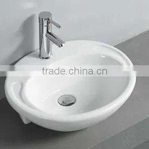 HM-H-12 Bathroom Ceramic Wall Hung Basin thumbnail-1