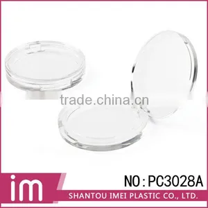 Round Transparent Plastic Makeup Case Powder Blush Containers thumbnail-1