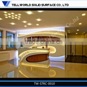 Modern Fancy Design Office Furniture/artificial Marble Reception Desk Front Desk thumbnail-1