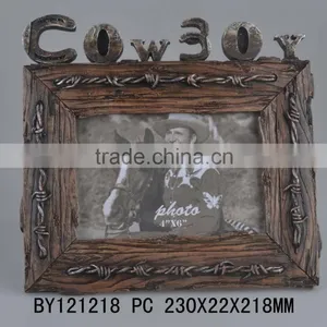 Cowboy Cross Necklace Photo Frame Polyresin Home Decor thumbnail-2