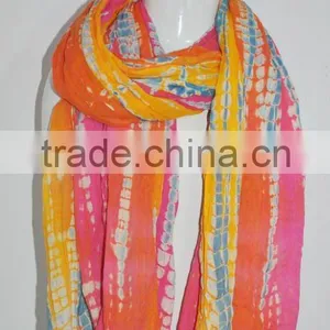 Manufacture Tie Dye Cotton Scarves Shawls and Stoles thumbnail-1