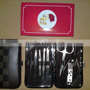 MRT-017 8pcs PU Bag With Colored Box Stainless Steel Beauty Nail Manicure Set thumbnail-1