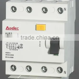 AUR3 KEMA Certificate With High Breaking Capacity 30mA RCCB thumbnail-1