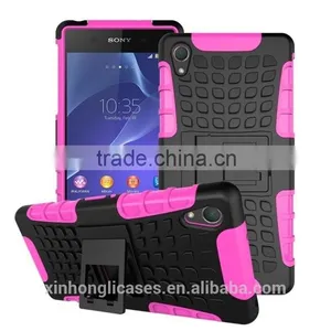 Wholesale Hybrid Shock Proof Stand Cell Phone Case For Sony Xperia z1 thumbnail-1