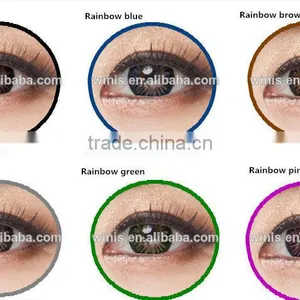 New Arrival Korea Eclipse Rainbow Pink Wholesale Cosmetic Soft Color Contact Lens 7 Colors thumbnail-1