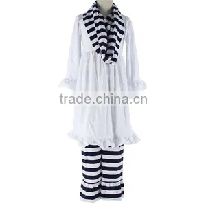2016 Fall Girl Clothes Girl Three Pieces Outfits Fall Cotton Frock Suit Design Images thumbnail-4