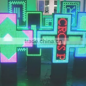 LED Cross Pharmacy Sign 80*80cm Pure Green thumbnail-5