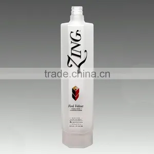 Hot Selling Boston Shape Liquor Bottles Fancy Frosted Beverage Bottle Spray Printing Bottles thumbnail-3