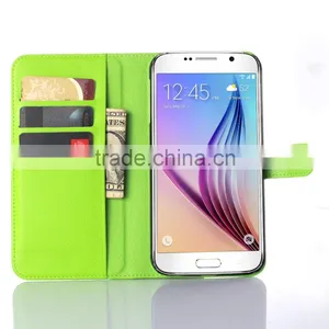 Factory Price Lichee Leather Pouch Wallet Case Folio Stand Cover for Samsung GALAXY S7 Plus thumbnail-4